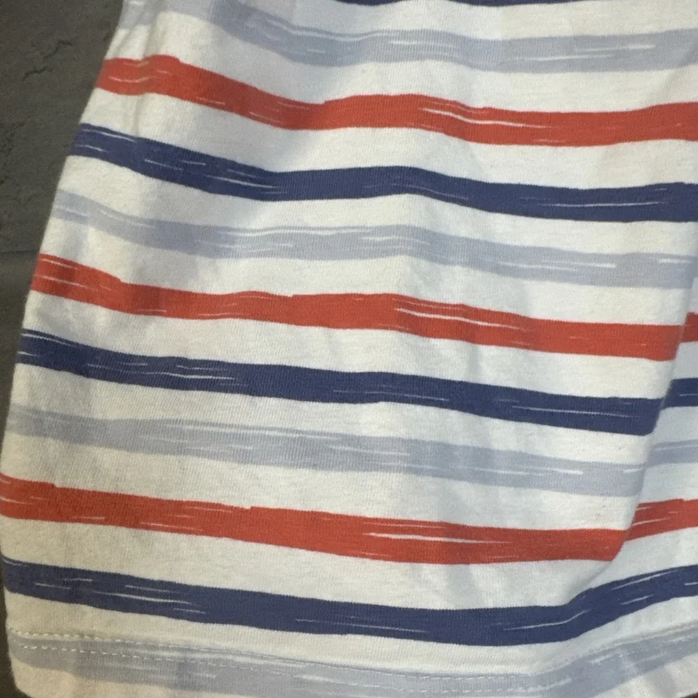 Girls Tommy Bahama Red White Blue Striped Dress Tie Knot Front Sz 7